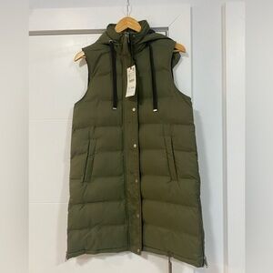 Zara Green Long Length Vest